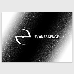 Поздравительная открытка Evanescence glitch на темном фоне: надпись и символ