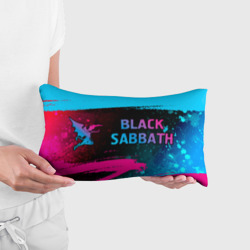 Подушка 3D антистресс Black Sabbath - neon gradient: надпись и символ - фото 2