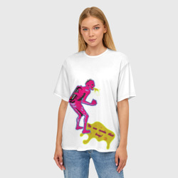 Женская футболка oversize 3D Зомби под дюраселом - фото 2
