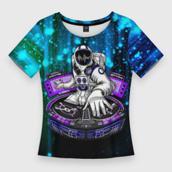 Женская футболка 3D Slim Space DJ - neon starfall