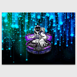 Поздравительная открытка Space DJ - neon starfall