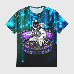 Мужская футболка 3D Space DJ - neon starfall
