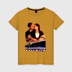 Титаник Ретро Дизайн – Женская футболка хлопок с принтом купить со скидкой в -20%