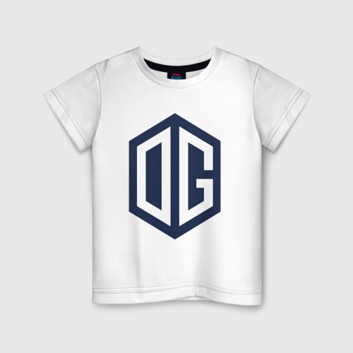 Детская футболка хлопок с принтом OG logo, вид спереди #2
