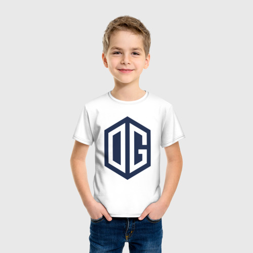 Детская футболка хлопок с принтом OG logo, фото на моделе #1