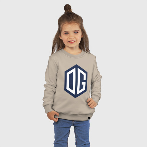 Детский свитшот хлопок с принтом OG logo, фото на моделе #1