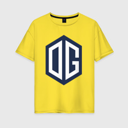 Женская футболка хлопок Oversize OG logo