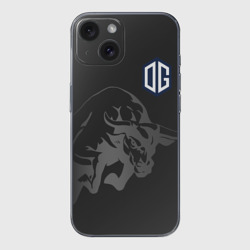 Чехол для iPhone 15 силиконовый с защитой камеры Форма OG