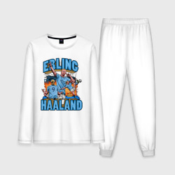 Мужская пижама с лонгсливом хлопок Эрлинг Холанд Манчестер Сити 9