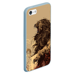 Чехол для iPhone 5/5S матовый Мифический лев - фото 2