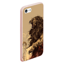Чехол для iPhone 5/5S матовый Мифический лев - фото 2