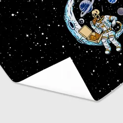 Бумага для упаковки 3D Skeleton astronaut eats pizza while sitting on the moon - фото 2