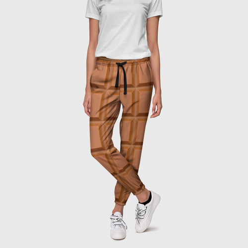 Женские брюки 3D с принтом Milk chocolate guy, фото на моделе #1