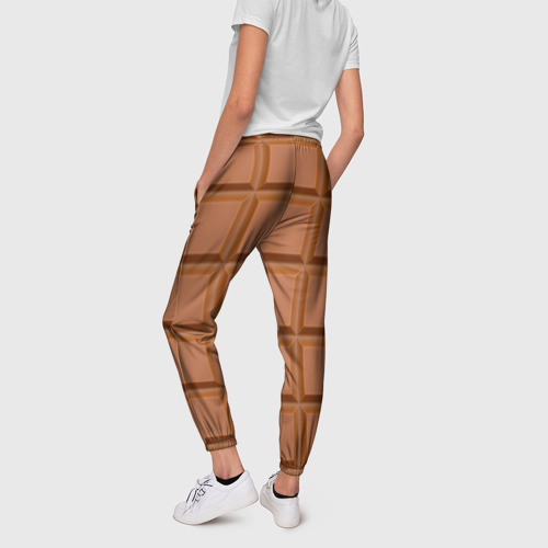 Женские брюки 3D с принтом Milk chocolate guy, вид сзади #2