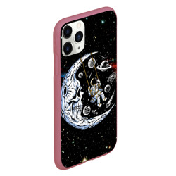 Чехол для iPhone 11 Pro матовый Космические качели - череп - фото 2