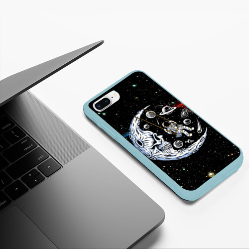 Чехол для iPhone 7Plus/8 Plus матовый с принтом Космические качели - череп, фото #5