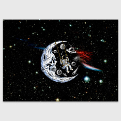 Поздравительная открытка Космические качели - череп