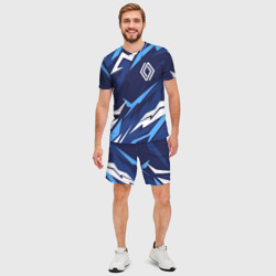Мужской костюм с шортами 3D Renault - спортивный синий - фото 2