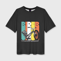 Женская футболка oversize 3D Bmx extreme