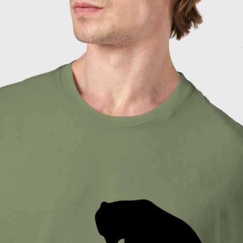 Мужская футболка хлопок с принтом Дима и медведь, фото #4