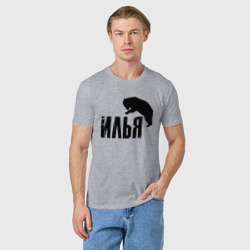 Мужская футболка хлопок Илья и медведь - фото 2