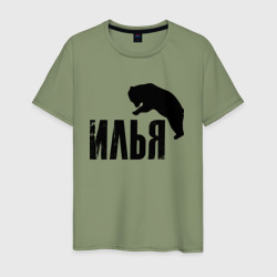 Мужская футболка хлопок Илья и медведь
