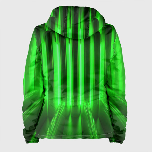 Женская куртка 3D Зеленые неоновый световой фон, цвет белый - фото 2