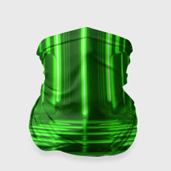 Бандана-труба 3D Зеленые световые объекты