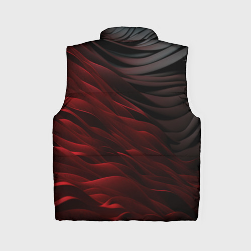 Женский жилет утепленный 3D с принтом Темно-красная текстура, вид сзади #1