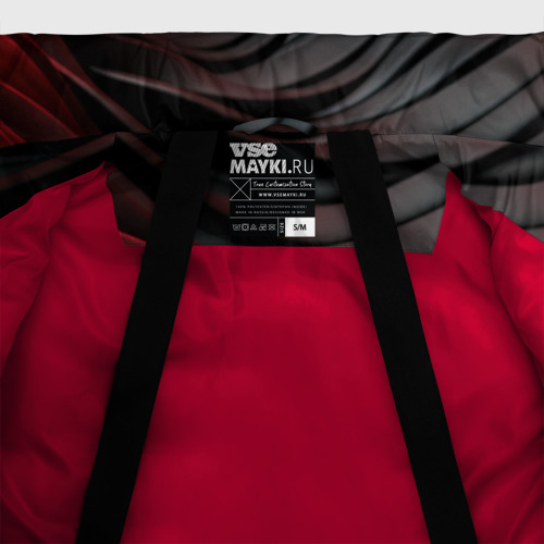 Женская зимняя куртка 3D с принтом Темно-красная текстура, фото #5