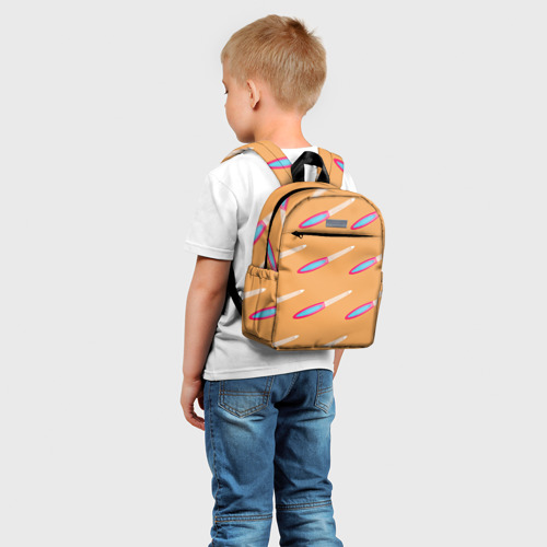 Детский рюкзак 3D с принтом Пилка для ногтей, фото на моделе #1