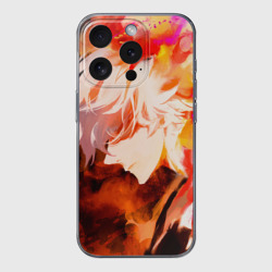 Чехол для iPhone 15 Pro силиконовый с защитой камеры Адский Рай Габимару