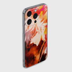 Чехол для iPhone 15 Pro силиконовый с защитой камеры Адский Рай Габимару - фото 2