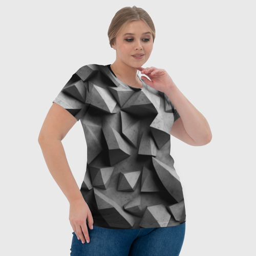Женская футболка 3D с принтом Белокаменный паттерн, фото #4