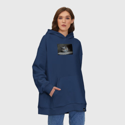 Худи SuperOversize хлопок Британская короткошёрстная кошка - фото 2