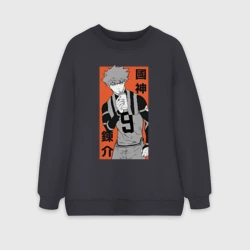 Женский свитшот oversize без начеса хлопок Кунигами