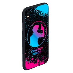 Чехол для iPhone XS Max матовый Cowboy Bebop - neon gradient - фото 2