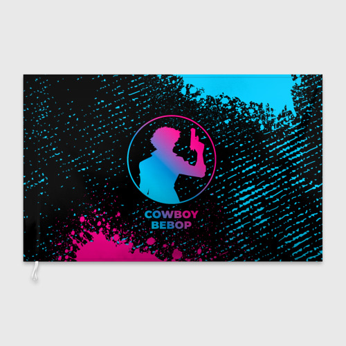 Флаг 3D Cowboy Bebop - neon gradient - фото 3