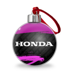 Ёлочный шар Honda pro racing: надпись и символ