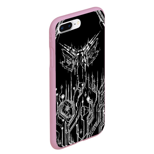 Чехол для iPhone 7Plus/8 Plus матовый Киберпанк-модерн, цвет розовый - фото 3