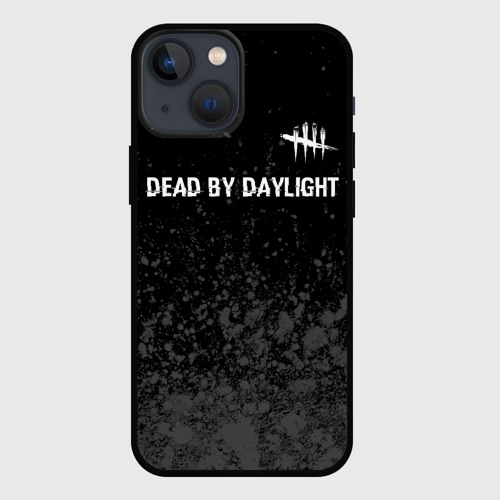 Чехол для iPhone 13 mini Dead by Daylight glitch на темном фоне: символ сверху