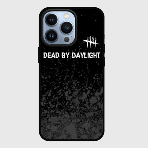 Чехол для iPhone 13 Pro с принтом Dead by Daylight glitch на темном фоне: символ сверху, вид спереди #2
