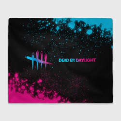 Dead by Daylight - neon gradient: надпись и символ – Плед 3D с принтом купить со скидкой в -14%