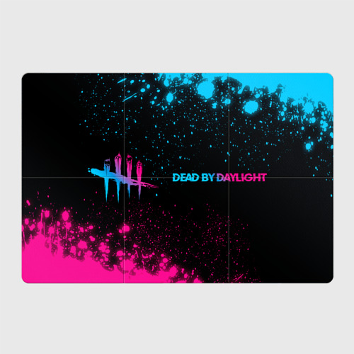 Магнитный плакат 3Х2 Dead by Daylight - neon gradient: надпись и символ