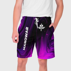 Мужские шорты 3D Manowar violet plasma