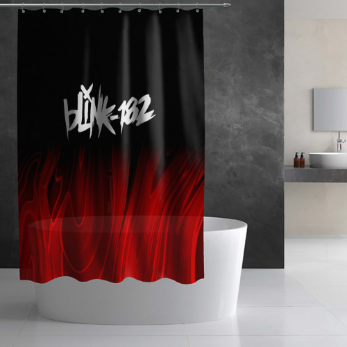 Штора 3D для ванной Blink 182 red plasma - фото 2