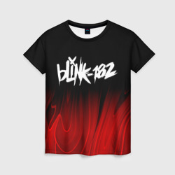 Женская футболка 3D Blink 182 red plasma