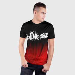 Мужская футболка 3D Slim Blink 182 red plasma - фото 2