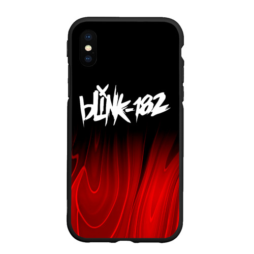 Чехол для iPhone XS Max матовый Blink 182 red plasma