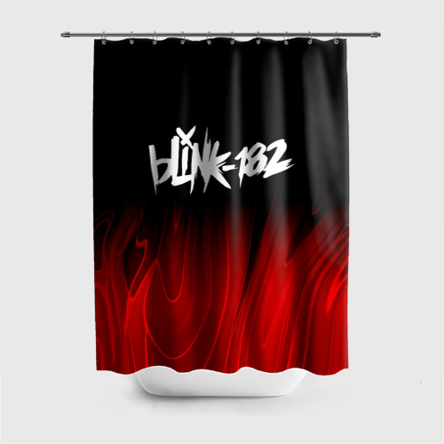 Штора 3D для ванной Blink 182 red plasma